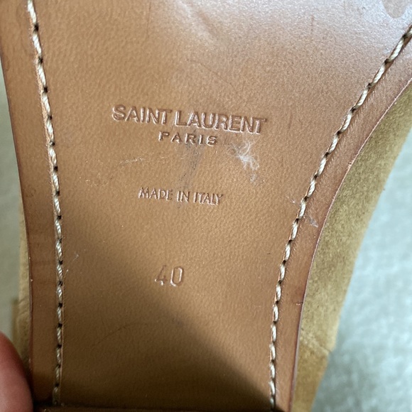 Saint Laurent Paris Dark Tan Suede Heeled Zip up Booties - Picture 15 of 16